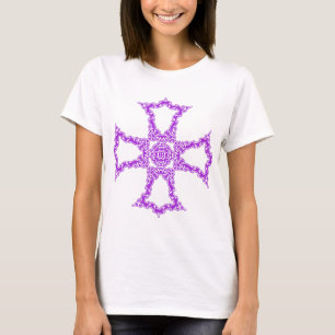 T-shirt Croix chrétienne rose Art moderne et esthétique