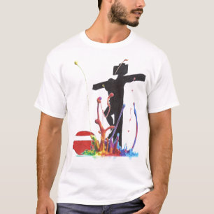 T-shirt croix couleur