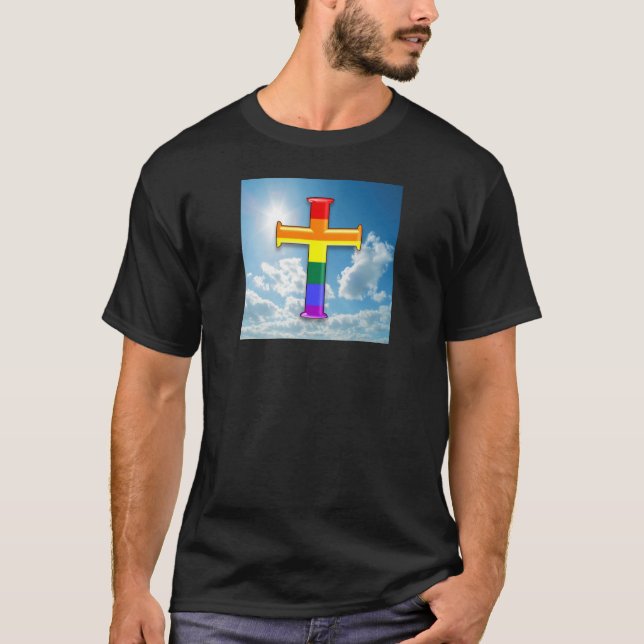 T-shirt Croix de fierté de LGBT (Devant)