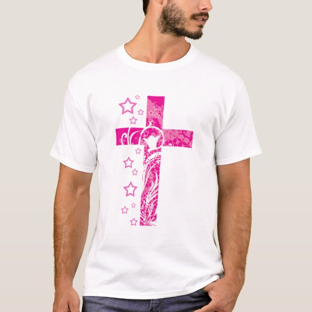 T-shirt Croix de fleur et d'étoile (Devant)