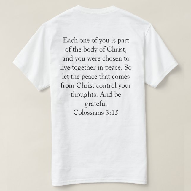 T-shirt Croix de la paix (Design dos)