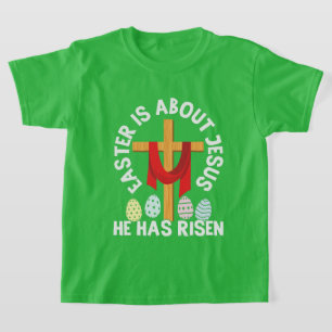 T-shirt Croix de Pâques Jésus religieux mignon