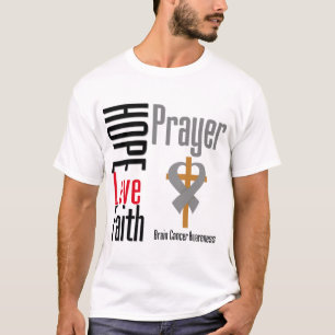 T-shirt Croix de prière de foi d'amour d'espoir de cancer