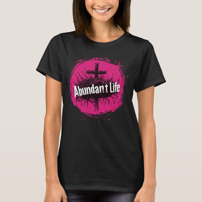 T-shirt Croix de vie et Couronne abondante (Devant)