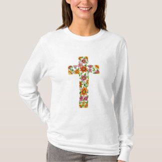 T-shirt Croix fleurie