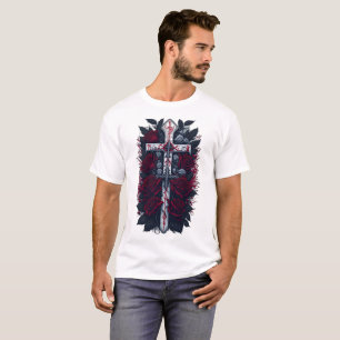 T-shirt Croix gothique de tatouage 11