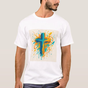T-Shirt Croix Graffiti Gras Christianisme