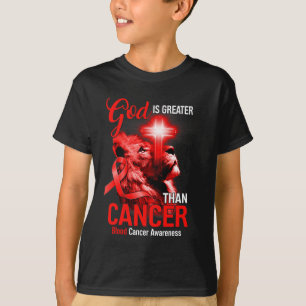T-shirt Croix Lion Chrétien Dieu Est Plus Grand Que Le Can