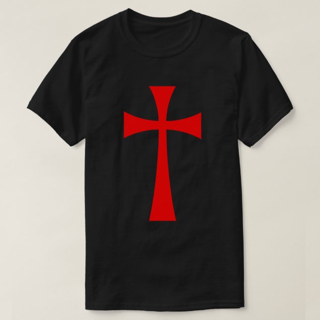 T-shirt Croix longue - Temple des Chevaliers - Graal Saint (Design devant)