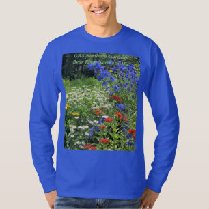 T-shirt Croix maltaise de delphinium bleu de début de