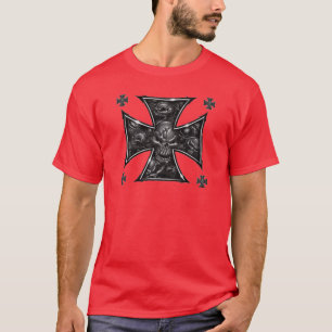 T-shirt Croix mauvaise de fer de crânes
