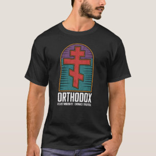 T-shirt Croix orthodoxe orientale Résiste à la modernité