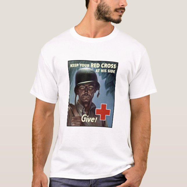 T-shirt Croix-Rouge de la deuxième guerre mondiale (Devant)