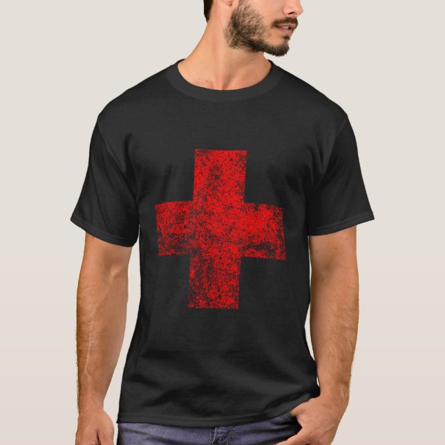 T-shirt Croix-Rouge en détresse (Devant)