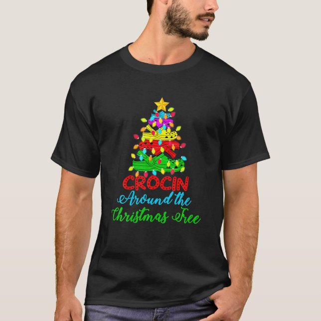 T-shirt Croquer Autour De L'Arbre De Noël Drôle Noël Chris (Devant)