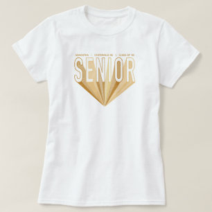 T-shirt Croquis au crayon d'or Lettres radioactives senior