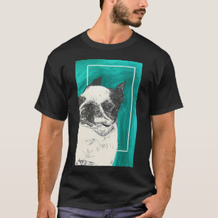 T-shirt Croquis audacieux de chien Boston Terrier