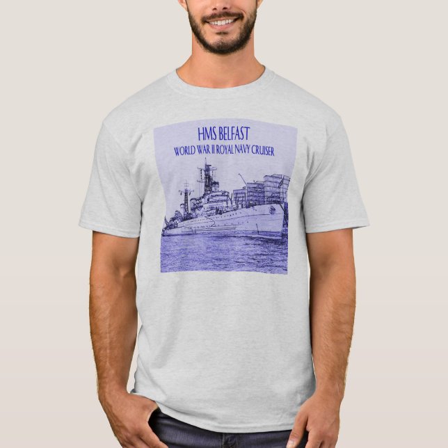 T-shirt Croquis de Belfast de voie HMP (Devant)