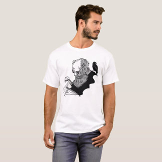 T-shirt Croquis d'érudit Dark Academia avec art de corbeau