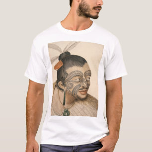 T-shirt Croquis d'un homme maori, C. 1769