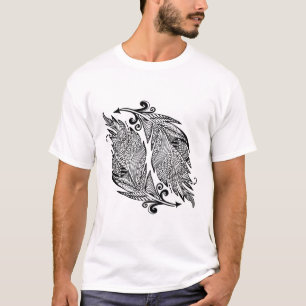 T-shirt Croquis inspiré des plumes