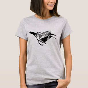 T-shirt Croquis japonais vintage d'une grue