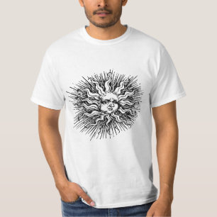 T-shirt Croquis Vintage du Soleil Mystique