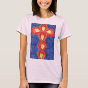 T-shirt Cross Motif 3/4 manche Raglan