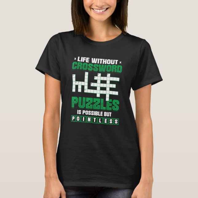 T-shirt Crossword Puzzle Lover Crossword Puzzling (Devant)