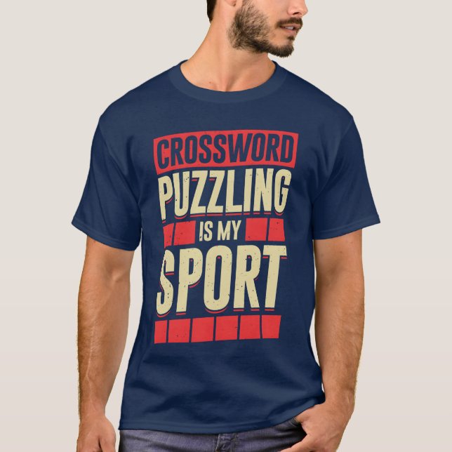 T-shirt Crossword Puzzling Is My Sport family (Devant)