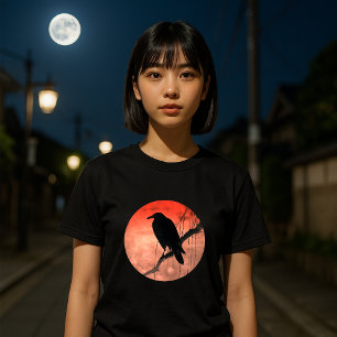 T-shirt Crow On Willow Branch Art Japonais Vintage
