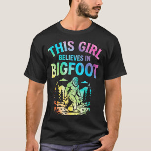 T-shirt Croyante bigfoot filles teinture sasquatch cryptid