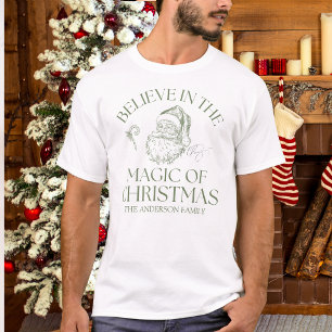 T-shirt Croyez à la magie de Noël en vert