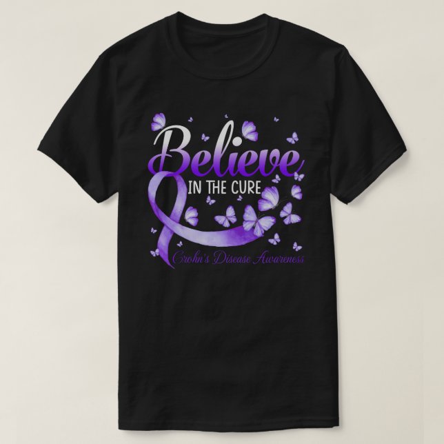T-shirt Croyez en la conscience de la maladie de Cure Croh (Design devant)