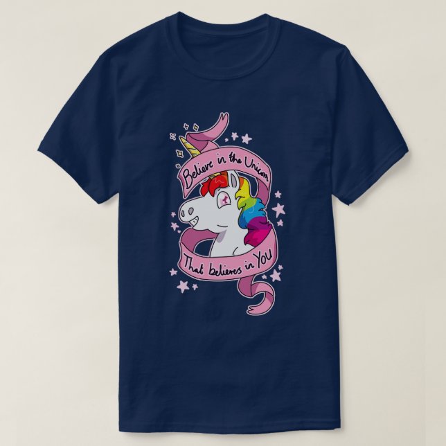 T-shirt Croyez en la licorne (Design devant)