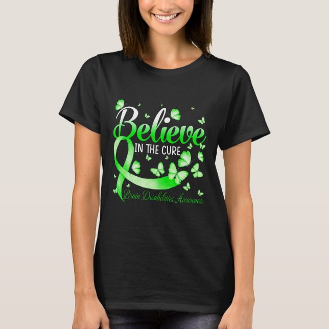 T-shirt Croyez En La Sensibilisation Aux Handicap Cerveau  (Devant)