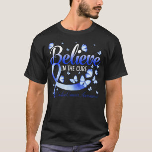 T-shirt Croyez En Le Cure Colon Cancer Awareness Butterf