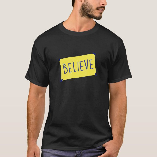 T-shirt Croyez La Citation Motivative Inspirationnelle Pou (Devant)