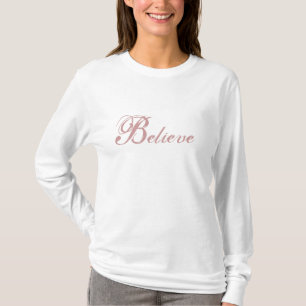 T-shirt Croyez la longue douille