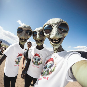 T-shirt Croyez l'Alien de Noël