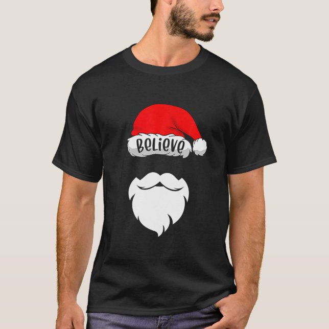 T-shirt Croyez le Père Noël Groupe Famille Escadron de Noë (Devant)