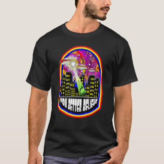 T-shirt Croyez Mieux Alien Ufo Uap Non Identifié Flyi