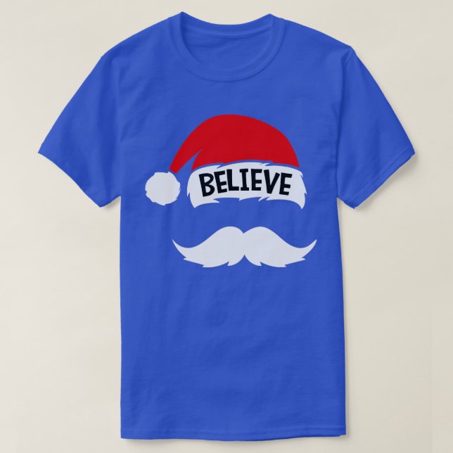T-shirt Croyez Noël Croyez Père Noël Casquette Merry Ch (Design devant)