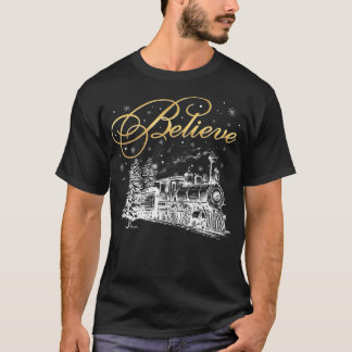 T-shirt Croyez Noël Pôle Nord Express Polaire All Abr