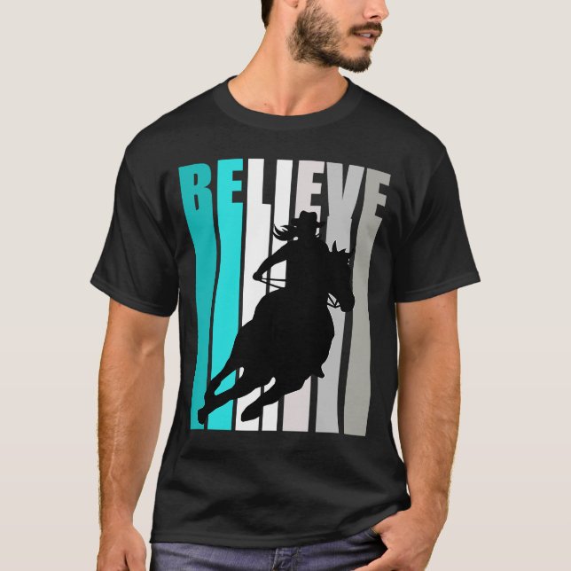 T-shirt Croyez Turquoise Cowgirl Southern Girls Western H (Devant)
