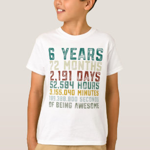 T-shirt Cru 6 années de 6ème d'anniversaire anniversaire