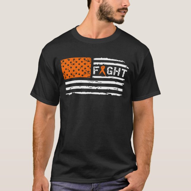 T-shirt Cru de drapeau américain de sclérose en plaques de (Devant)