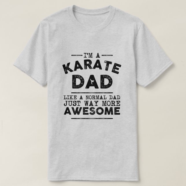T-shirt Cru de papa de karaté (noir) (Design devant)