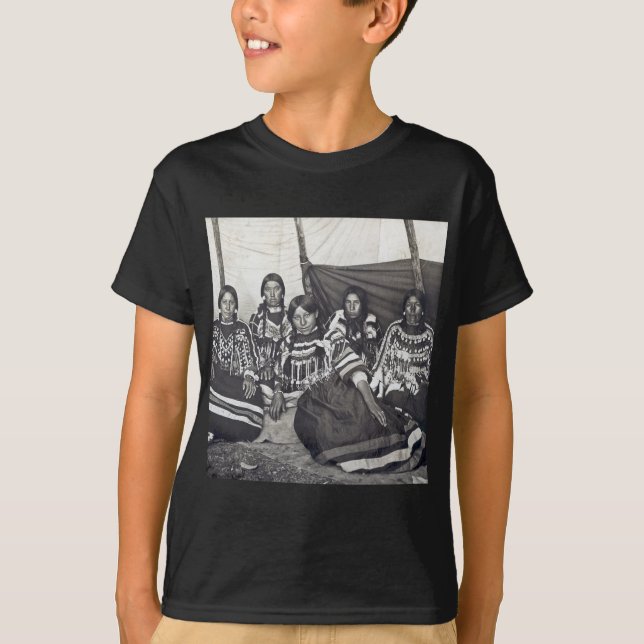 T-shirt Cru indien Stereoview de dames de Blackfeet (Devant)
