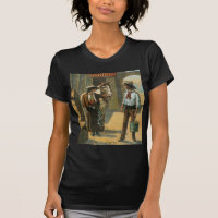 Cru occidental de ferme de cheval de cow-girl de